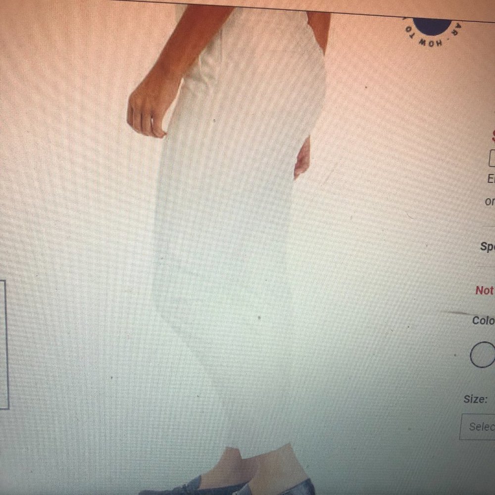 TOMMY HILFIGER  SLOANE WHITE SLACKS (8)